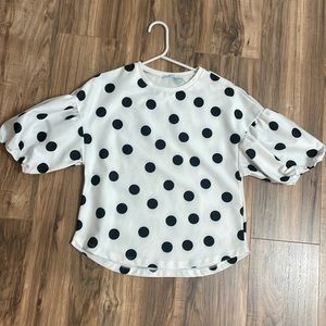 Zara polka dot blouse